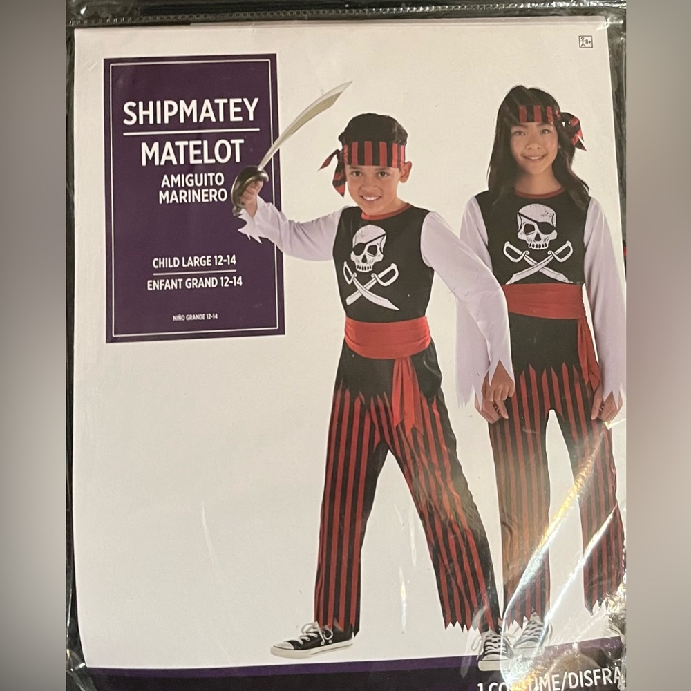 Shipmatey Pirate Child Costume LARGE (12-14) NEW